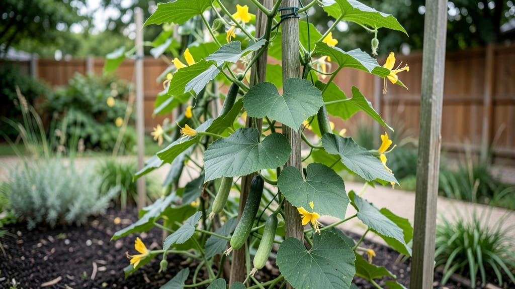 How Tall Do Cucumbers Grow on a Trellis: Space-Saving Varieties That Climb 12+ Feet