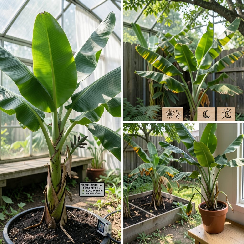 How Much Light Does a Banana Plant Need: Bright Indirect Sun Secrets for Leaf Burn Prevention