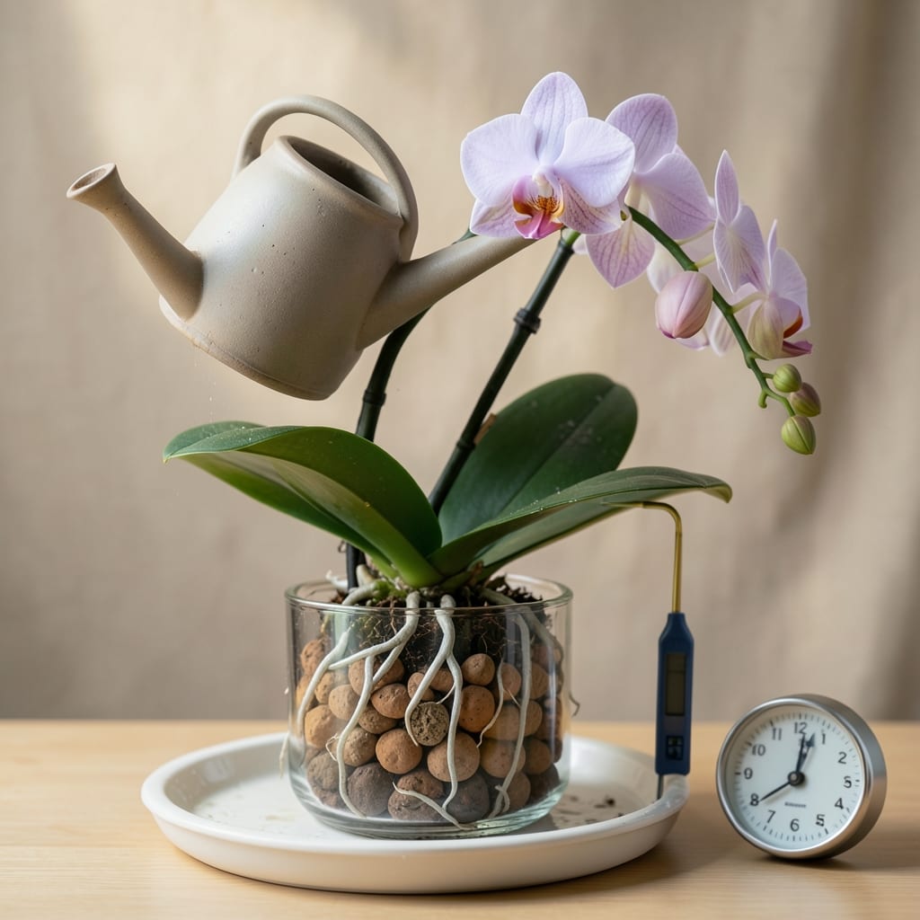 How Often to Water Orchids in Clay Pebbles: The 3-4 Week Schedule That Works