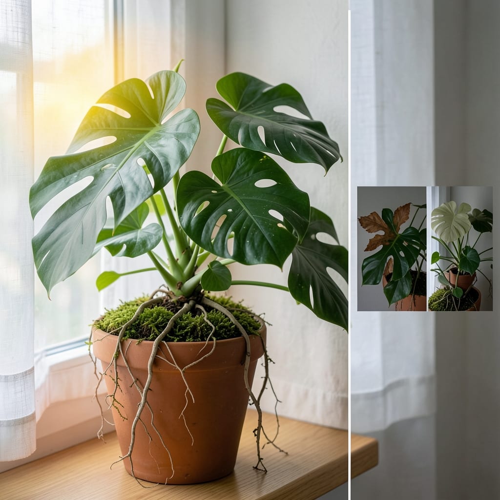 How Much Light for Swiss Cheese Plant: Bright Indirect Sunlight Needs Explained